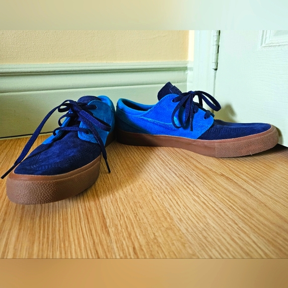 Sz 10 new Nike Zoom Air Stefan Janoski blue suede skateboard sneakers skate shoe - Picture 6 of 11